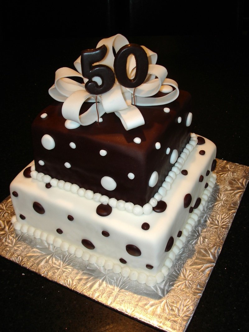торт без мастики на 50 лет