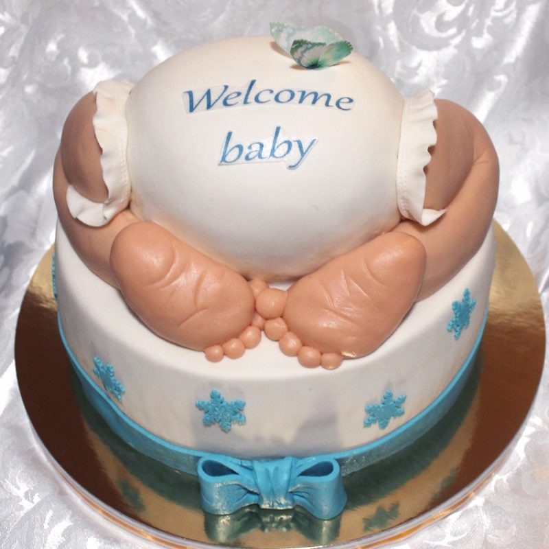 торт на рождение ребенка в Москве на заказ