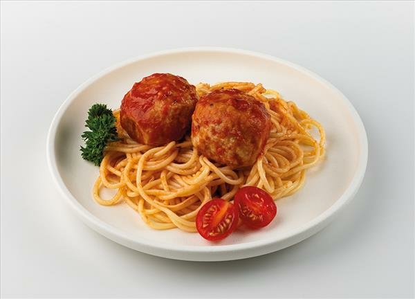 Митболы с соусом Наполи и спагетти с сыром пармезаном